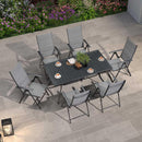 PURPLE LEAF Patio Dining Set Folding Chairs and Table