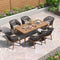 PURPLE LEAF 7/9/11 Pieces Patio Dining Set Cushions Wicker Outdoor Dining Table and Chairs