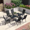 PURPLE LEAF Patio Dining Set Folding Chairs and Table - Purple Leaf Garden