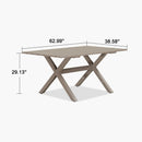 PURPLE LEAF Outdoor Dining Table Sleek Aluminum Frame Modern Outdoor Table for Deck Backyard Dining Gatherings