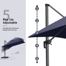 PURPLE LEAF Patio Umbrellas, Outdoor Patio Umbrella with Base, Navy