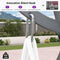PURPLE LEAF Outdoor Deluxe Modern Swing Chairs with PVC Canopy, Swing for Patio Gadern Porch, Solar LED Light and Cushions Included