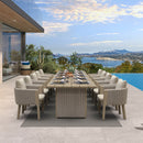 PURPLE LEAF Sanori Outdoor Dining Set Luxury Aluminum Patio Table and Dining Chairs Set with  Olefin Fabric Cushions and Pillows for Deck Garden