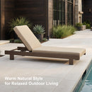 PURPLE LEAF Outdoor Standard Daybed for Patio,  Poolside Chaise Lounge Bed with Cushion, Olefin Blend Fabric, Aluminum Frame Sunbed for Deck and Backyard