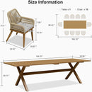 PURPLE LEAF Outdoor Dining Set All-Weather PE Rattan Outdoor Patio Furniture Set with Aluminum Frame