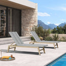 PURPLE LEAF Pool Oversized Lounge Chairs Rattan Aluminium Patio Chaise Lounge Outdoor Adjustable Recliner Finish Loungers Woven PE Sun Chairs for Poolside Deck Beach