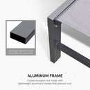 PURPLE LEAF Outdoor Chaise Lounge with Wheels Patio Lounge Chair Recliner