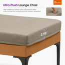 PURPLE LEAF Outdoor Chaise Lounge Patio Lounge Chair Recliner with Side Table and Cushion for Poolside Balcony Backyard