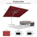 PURPLE LEAF White Outdoor Patio Umbrella Economical Large Patio Umbrellas