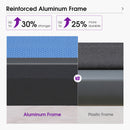 PURPLE LEAF Patio Chaise Lounge Plastic Pool Outdoor Lounge Chair with Aluminum Frame Stackable Patio Tanning Chairs for Poolside Sunbathing Beach Deck Yard