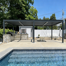 PURPLE LEAF Caesar Outdoor Louvered Pergola Patio Sun Shade Shelter with Adjustable Hardtop Patio Pergola Grey