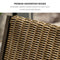 PURPLE LEAF Lorri Patio Conversation Set Large Size with Khaki Cushions Heavy-Duty Metal Frame Rattan Backrest for Patio Garden