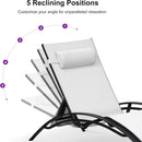 PURPLE LEAF Patio Chaise Lounge Set Outdoor Beach Pool Sunbathing Lawn Lounger Recliner Chair Outside Chairs with Side Table Included