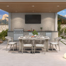 PURPLE LEAF 7 / 9 / 11 pcs Outdoor Dining Set Patio Dining Furniture for Lawn Backyard Deck Brown