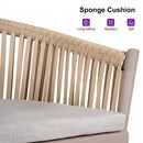 PURPLE LEAF 2 Pieces Patio Dining Chair Set Wicker Outdoor Furniture Seating Aluminum Bistro Set  with Cushions for Garden Kitchen