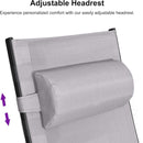 PURPLE LEAF Patio Chaise Lounge Set Outdoor Beach Pool Sunbathing Lawn Lounger Recliner Chair Outside Chairs with Side Table Included