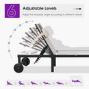 PURPLE LEAF Patio Tanning Chaise Lounge Chair Set with Face Down Hole