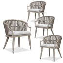 PURPLE LEAF Outdoor Dining Chairs Set of 2 Modern Furniture Chairs with Comfortable Cushions and Aluminum Frame for Outdoor, Indoor, or Kitchen