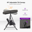 PURPLE LEAF Outdoor Swing Chair Patio Porch Swing - Barcelona Series