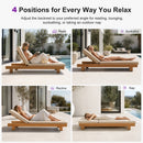 PURPLE LEAF Outdoor Daybed for Patio,  Poolside Chaise Lounge Bed with Cushion, Olefin Blend Fabric, Aluminum Frame Sunbed with Side Table for Deck and Backyard