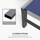 PURPLE LEAF Outdoor Chaise Lounge with Wheels Patio Lounge Chair Recliner