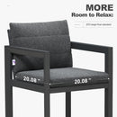 PURPLE LEAF Caesar Outdoor Dining Set Aluminum Luxury Patio Furniture Table and Chairs Set with Olifen Removable Thick Cushion and Pillow Patio Dining Sets for Garden Deck