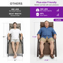 PURPLE LEAF Outdoor Chaise Lounge Chair  Patio Pool Lounger Bronze Aluminum Chairs with Side Table Adjustable Tanning Recliner for Outside Backyard Yard Deck Balcony Beach
