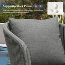 PURPLE LEAF Outdoor Bar Stools Patio Modern Aluminum Rattan High Back & Arms Bar Chairs with Removable Cushions and Pillows  for Outdoor or Indoor