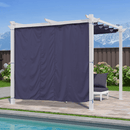 PURPLE LEAF Outdoor Retractable Pergola with Double Sun Shade Canopy White Heavy-Duty Aluminum Pergola Patio Modern Pergola With Curtains