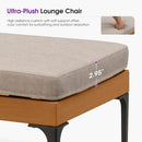PURPLE LEAF Outdoor Chaise Lounge Patio Lounge Chair Recliner with Side Table and Cushion for Poolside Balcony Backyard