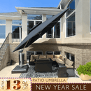 PURPLE LEAF Best Square Cantilever Pool Umbrella Outdoor Patio Sun Porch Umbrella