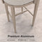 PURPLE LEAF Outdoor Bar Stools Set of 2 Modern Olefin Upholstered Barstools with Back and Armrest Bar Chairs for Garden Kitchen Island