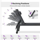 PURPLE LEAF Outdoor Lounge Chair Patio Chaise Pool Lounger Aluminum Frame with Side Table and Wheels for Outside Sunbathing Tanning Recliner Including Pillows