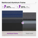 PURPLE LEAF Patio Chaise Lounge Plastic Pool Outdoor Lounge Chair with Aluminum Frame Stackable Patio Tanning Chairs for Poolside Sunbathing Beach Deck Yard