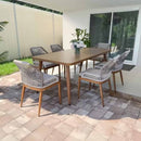 PURPLE LEAF 7/9/11 Pieces Dining Set Patio Metal Rectangular Table and Wicker Rattan Chairs