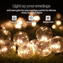 PURPLE LEAF Patio Gazebo for Pool Light Grey Hardtop Galvanized Steel Roof with String Lights-clear