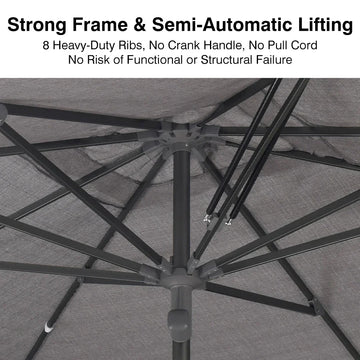auto lift patio umbrella Semi-Auto Market Table Umbrella