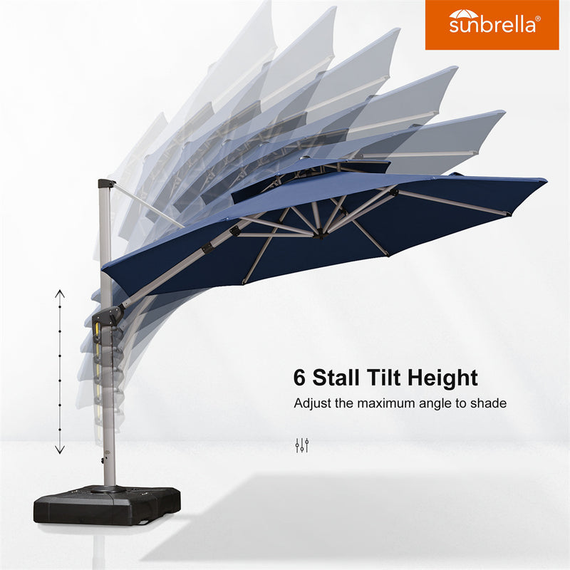 Clearance - PURPLE LEAF OPEN BOX Round Sunbrella Outdoor Patio Umbrella