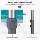 PURPLE LEAF 2/4/6 Set Semi-Auto Patio Table Umbrellas with Base for Outdoor Commercial