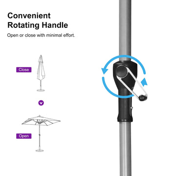 Deluxe Aluminum Patio Market Umbrella