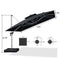 PURPLE LEAF Large Square Patio Cantilever Umbrella With Base for Garden Pool Porch