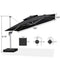 PURPLE LEAF Large Square Patio Cantilever Umbrella With Base for Garden Pool Porch
