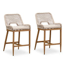 PURPLE LEAF Bar Stool Set of 2, Modern Counter Stool & Bar Stools with Cushions, Isand Bar Stools.