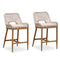 PURPLE LEAF Bar Stool Set of 2, Modern Counter Stool & Bar Stools with Cushions, Isand Bar Stools.