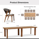 PURPLE LEAF 7 / 9 / 11 pcs Outdoor Dining Set Patio Dining Furniture for Lawn Backyard Deck Brown