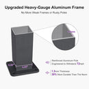 PURPLE LEAF Louvered Pergola Grey Outdoor Aluminum Pergola with Roller Blinds Adjustable Gazebo Rainproof for Patio Deck Garden