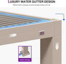 PURPLE LEAF Louvered Pergola Outdoor Aluminum Pergola with Adjustable Roof for Deck Backyard Garden Hardtop Gazebo