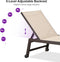 PURPLE LEAF Oversize Outdoor Chaise Lounge Set with Side Table, All Aluminum Frame with Wheels and Adjustable Backrest. Perfect for Patio Pool