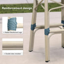 Clearance-PURPLE LEAF Outdoor Woven Bar Stools Set of 2, Aluminum Frame Counter Stools, for Pool Garden