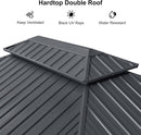 PURPLE LEAF 12' x 16' Patio Gazebo for Backyard Hardtop Galvanized Steel Roof Awning